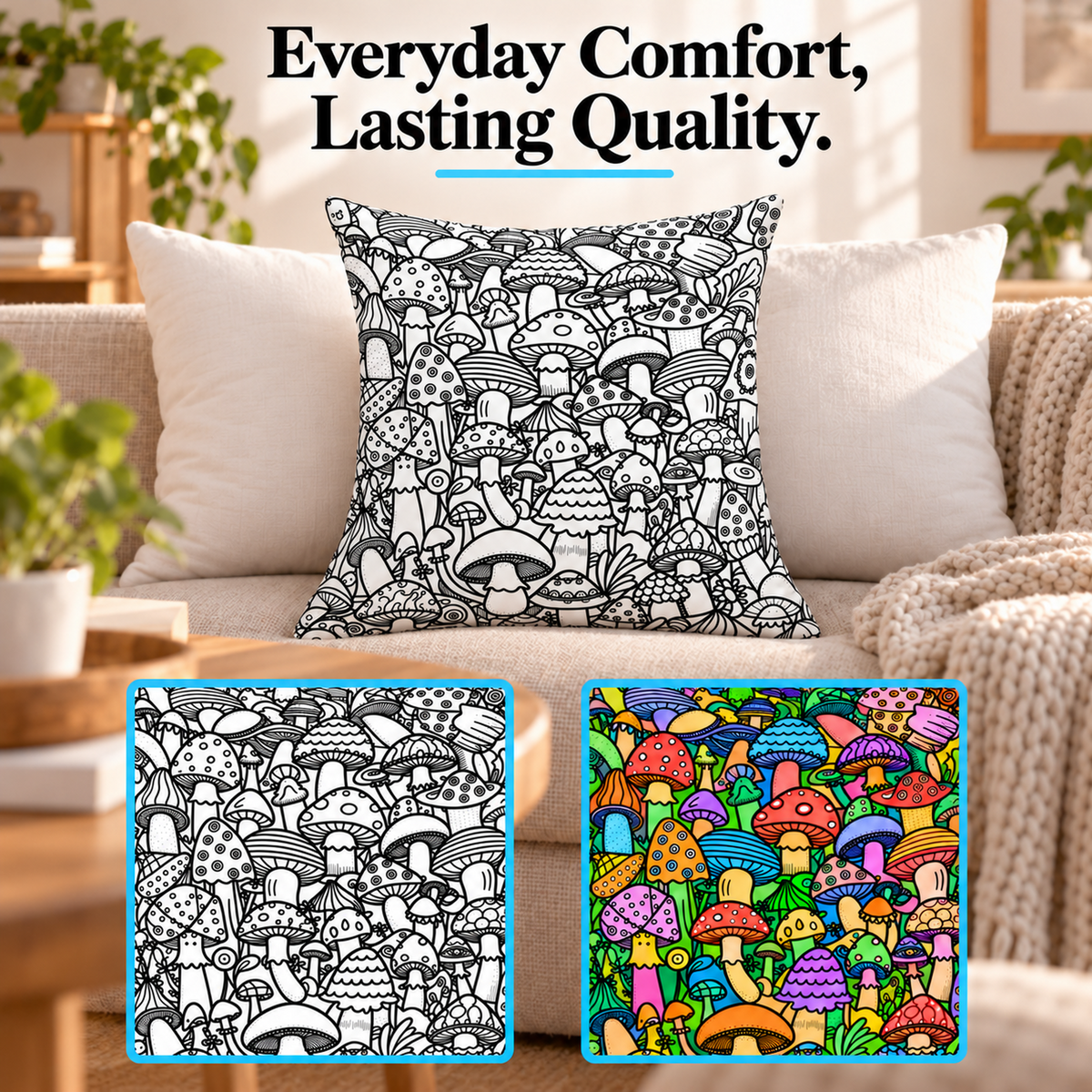 Doodle Dreams™ Colour-In Pillow